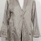NWT EILEEN FISHER Stone Steel Satin Long Jacket XL