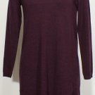 NWT EILEEN FISHER Raisinette Merino Jersey Asymmetrical Tunic Sweater PS Purple