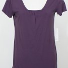 NWT EILEEN FISHER Plum Rayon Stretch Long Top XS