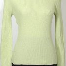NWT EILEEN FISHER Peridot Cotton Melange Rib Top M