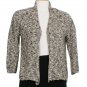 NWT EILEEN FISHER Peat Linen Cotton Slub Speckle Crop Cardigan PL