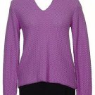 NWT EILEEN FISHER Orchid Merino Mix Stitch Sweater M