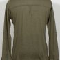 NWT EILEEN FISHER Olive Silk Cotton Jersey Top M Classic Shirt