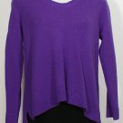 NWT EILEEN FISHER Jasmine Supersoft Yak Merino Box Sweater S Purple