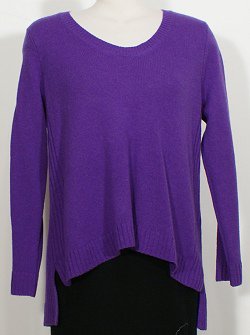 NWT EILEEN FISHER Jasmine Supersoft Yak Merino Box Sweater S Purple