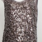 NWT EILEEN FISHER Icy Plum Merino Wool Sequin Shell 2X