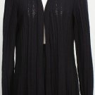 NWT EILEEN FISHER Deep Purple Merino Pleat Lace Jacket S Pointelle Wool