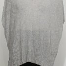 NWT EILEEN FISHER Dark Pearl Pressed Viscose Linear Crinkle Boxy Tunic Top XL