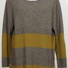 NWT EILEEN FISHER Chicory Gray Supersoft Yak Merino Wide Stripe Box Sweater 1X