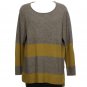 NWT EILEEN FISHER Chicory Gray Supersoft Yak Merino Wide Stripe Box Sweater 1X