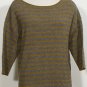NWT EILEEN FISHER Chicory Gray Supersoft Yak Merino Stripe Box Sweater M