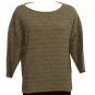 NWT EILEEN FISHER Chicory Gray Supersoft Yak Merino Stripe Box Sweater M