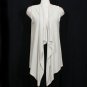 NWT EILEEN FISHER Bone Cotton Silk Cord Long Vest M Cascading