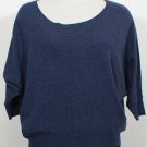 NWT EILEEN FISHER Blue Bonnet Weightless Wool Silk Speckle Top L
