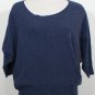 NWT EILEEN FISHER Blue Bonnet Weightless Wool Silk Speckle Top L
