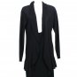 NWT EILEEN FISHER Black Wool Diagonal Rib Cardigan 1X Washable