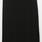 NWT EILEEN FISHER Black Stretch Silk Jersey Drape Nk Maxi Dress M