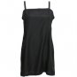 NWT EILEEN FISHER Black Silk Habutai Lace Trim Long Cami M Top