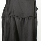 NWT EILEEN FISHER Black Silk Crepe Back Satin Tunic L