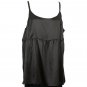NWT EILEEN FISHER Black Silk Crepe Back Satin Tunic L