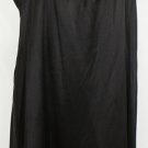 NWT EILEEN FISHER Black Silk Crepe Back Satin Cami Dress L