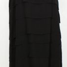 NWT EILEEN FISHER Black Sheer Silk Tiered Layer Dress S