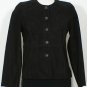 NWT EILEEN FISHER Black Relaxed Suede Long Jacket PS