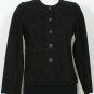 NWT EILEEN FISHER Black Relaxed Suede Long Jacket PS