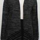 NWT EILEEN FISHER Black Organic Cotton Sheer Stripe Cardigan S