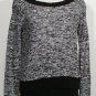 NWT EILEEN FISHER Black Melange Linen Twist Sweater XS