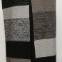 NWT EILEEN FISHER Black Gold Sparkle Yak Merino Color Block Long Scarf