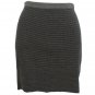 NWT EILEEN FISHER Black Cotton Cashmere Ottoman Mini Skirt XL