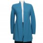NWT EILEEN FISHER Azure Fine Merino Wool Links Shaped Long Cardigan XS BLue