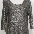 EILEEN FISHER Ash Lightweight Shimmer Karma Sweater Top XL Gray NWT