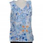 NWT RALPH LAUREN White Blue Floral Cotton Ruffle Top XL