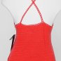 NWT RALPH LAUREN Red Silk Cotton Knit X Back Top XL