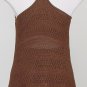 NWT RALPH LAUREN Red Silk Cotton Knit X Back Top L