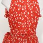 NWT RALPH LAUREN Red Pearl Floral Cotton Voile Ruffle Wrap Top 12