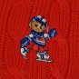 NWT RALPH LAUREN Red Cable Cotton Embroidered Polo Bear Sweater M Ice Skating