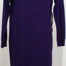 NWT RALPH LAUREN Purple Fine Merino Wool Knit Dress L