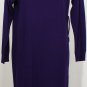 NWT RALPH LAUREN Purple Fine Merino Wool Knit Dress L