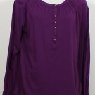 NWT RALPH LAUREN Purple Cotton Jersey Henley Top XL