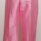 NWT RALPH LAUREN Pink Silk Shantung Crop Pants 10