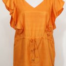 NWT RALPH LAUREN Orange Silk Shantung Tunic Top XL