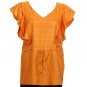 NWT RALPH LAUREN Orange Silk Shantung Tunic Top L