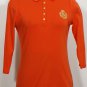 NWT RALPH LAUREN Orange Embroidered Crest Cotton Henley Top PL