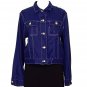 NWT RALPH LAUREN Navy White Topstitch Linen Jacket L