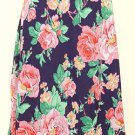 NWT RALPH LAUREN Navy Floral Silk Bias Cut Skirt 16W