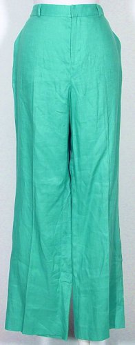 NWT RALPH LAUREN Jade Green Linen Pants 14W