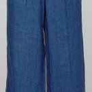 NWT RALPH LAUREN Indigo Text Pinstripe Linen Pants 16W